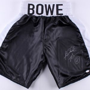 Riddick Bowe Signed Boxing Trunks JSA